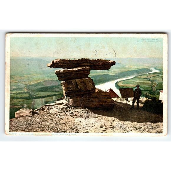 1902 Umbrella Rock Lookout Mountain Tennessee Vintage Postcard - Picture 1 of 2